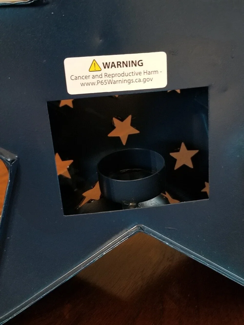 Enamel Star Tealight Candle Holder